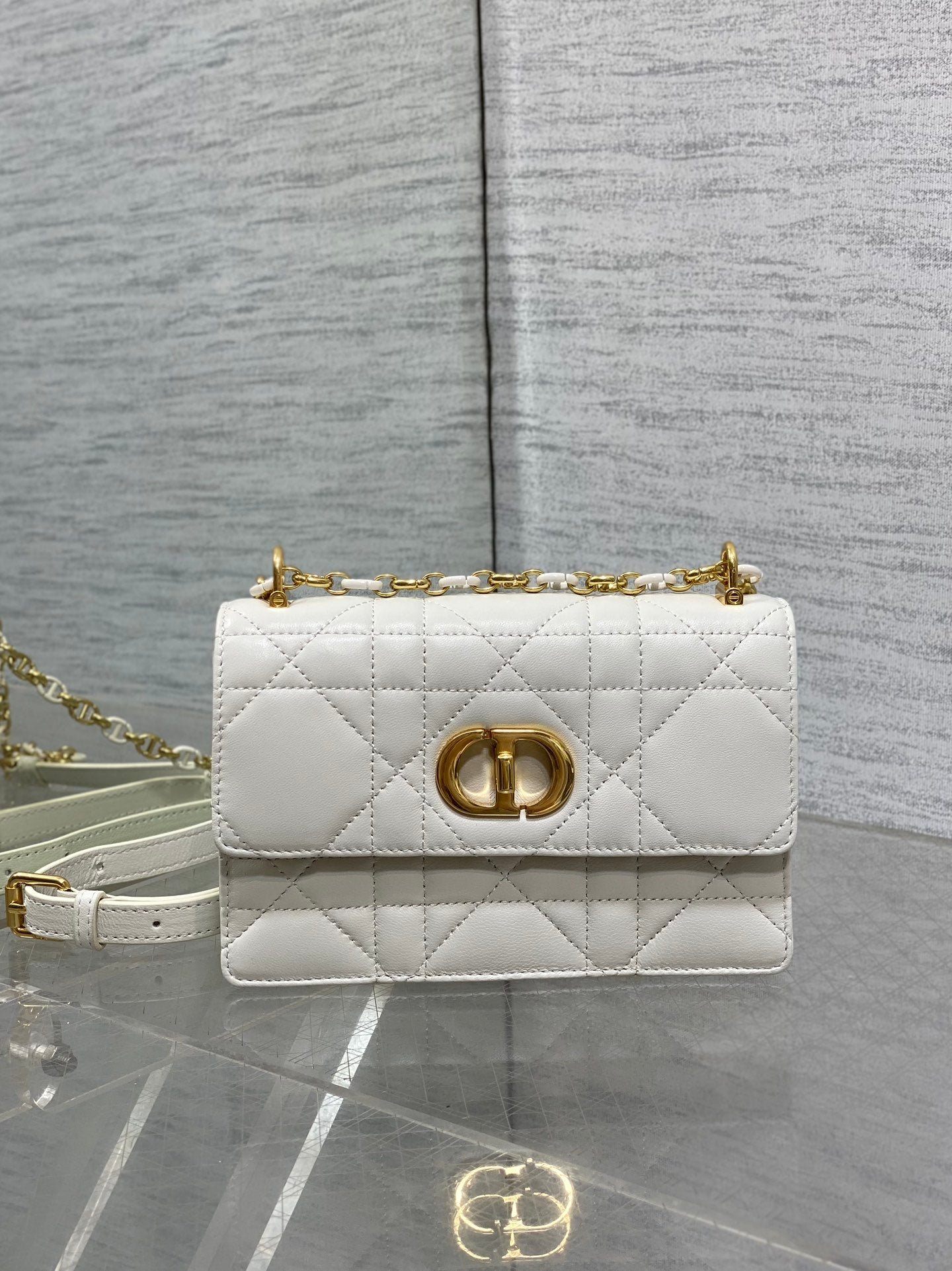 Alternative view of Dior Miss Caro Series White Calfskin Quilted Bag