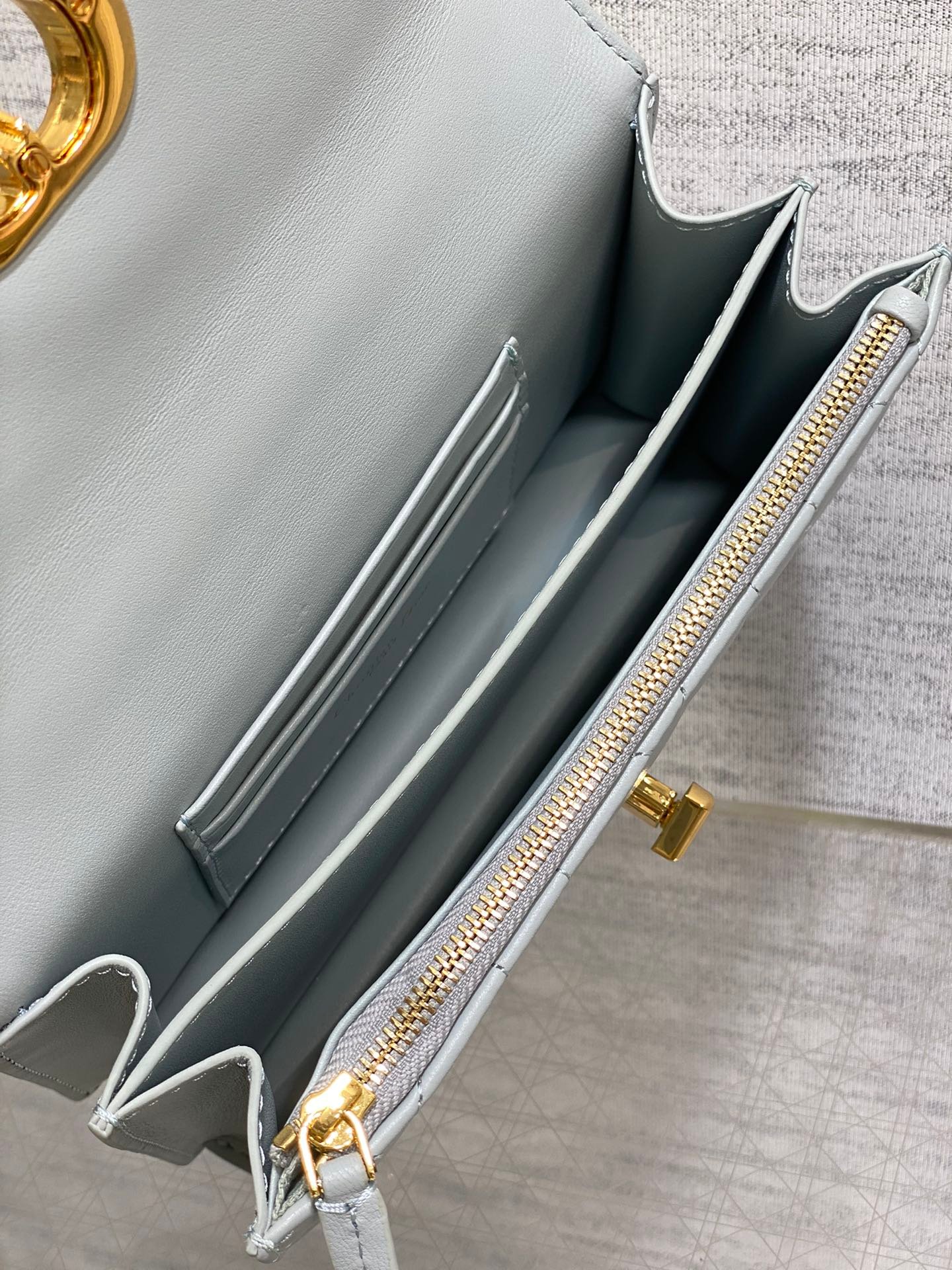 Alternative view of Dior Miss Caro Series Sky Blue Calfskin Quilted Bag