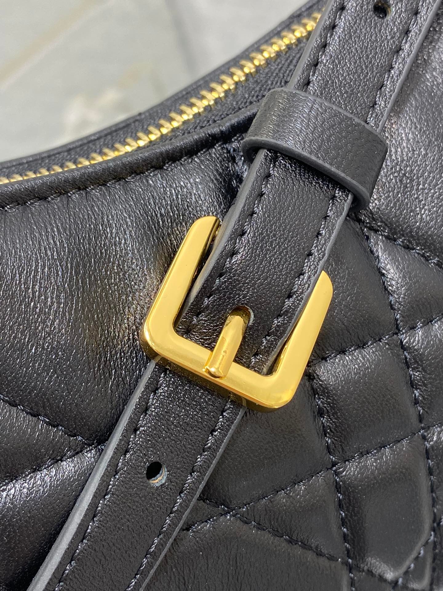 Dior Miss Caro Series Black Lambskin Quilted Hobo Bag - Image 7