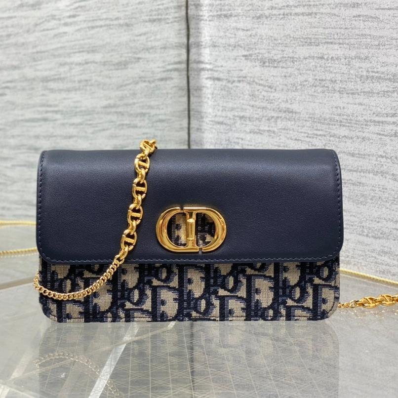 Dior Montaigne Avenue Mini 22 Navy Blue Calfskin