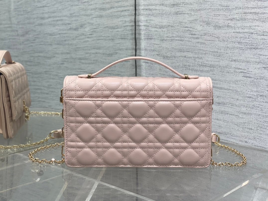 Dior Mini Series 24 Pastel Pink Patent Calfskin Daily Bag - Image 4