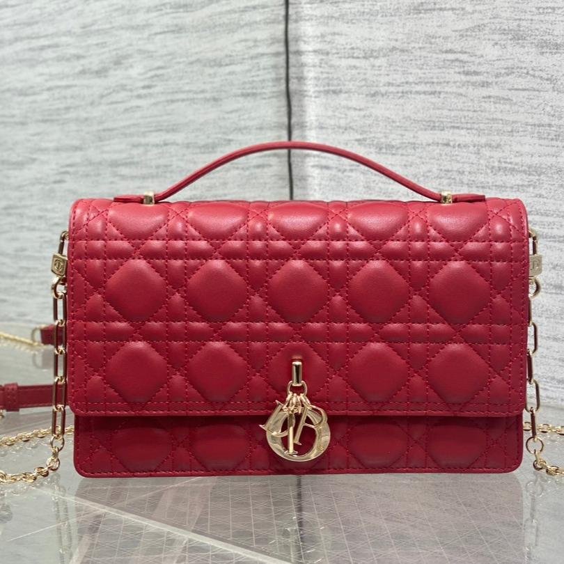 Dior Mini Series 24 Ruby Red Patent Bag