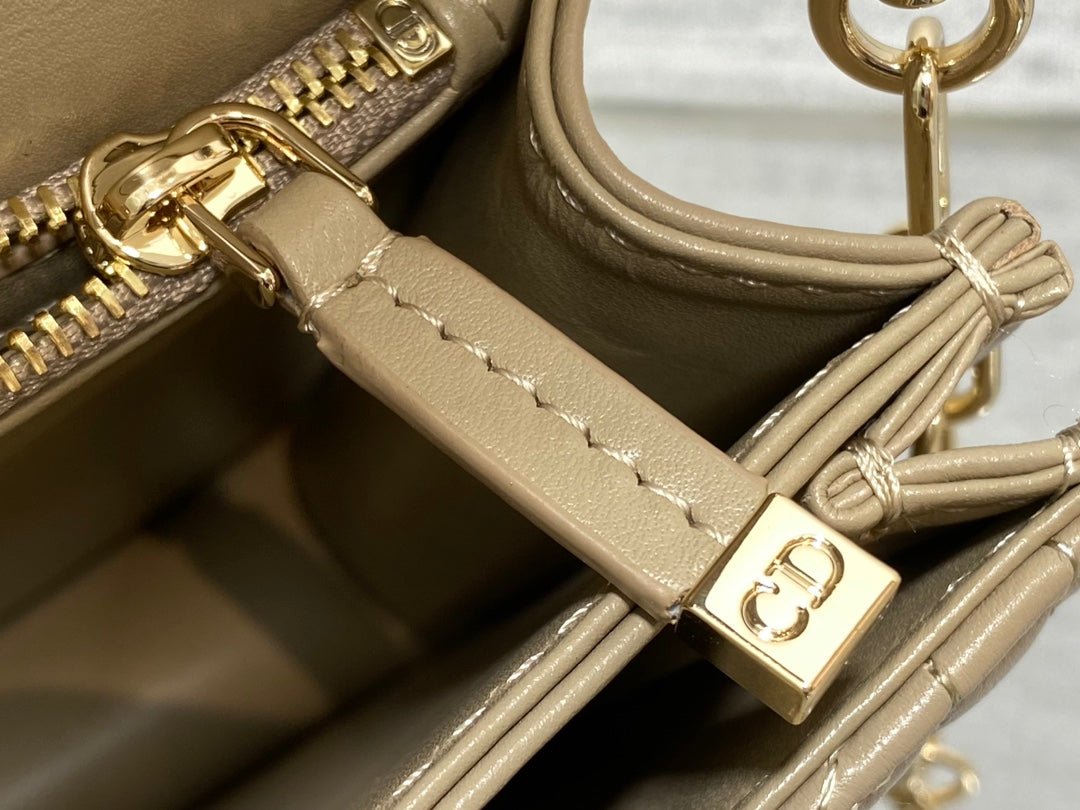 Dior Mini Series 24 Camel Beige Patent Calfskin Bag - Image 8