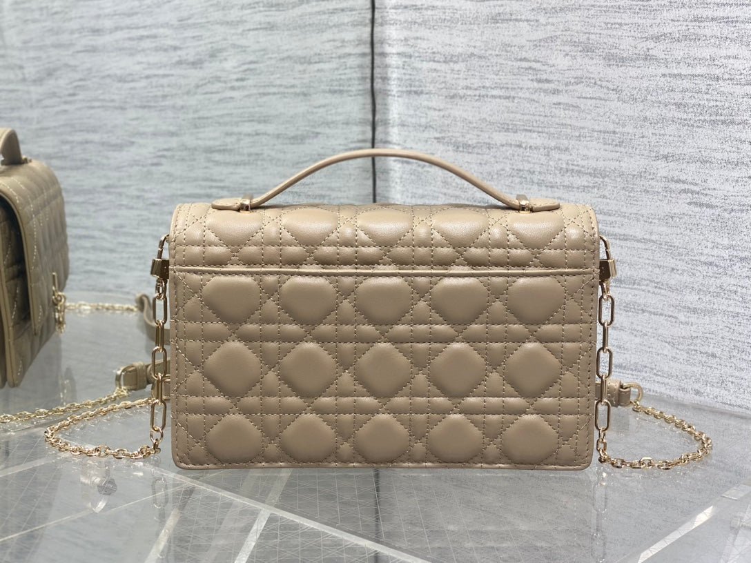 Dior Mini Series 24 Camel Beige Patent Calfskin Bag - Image 3
