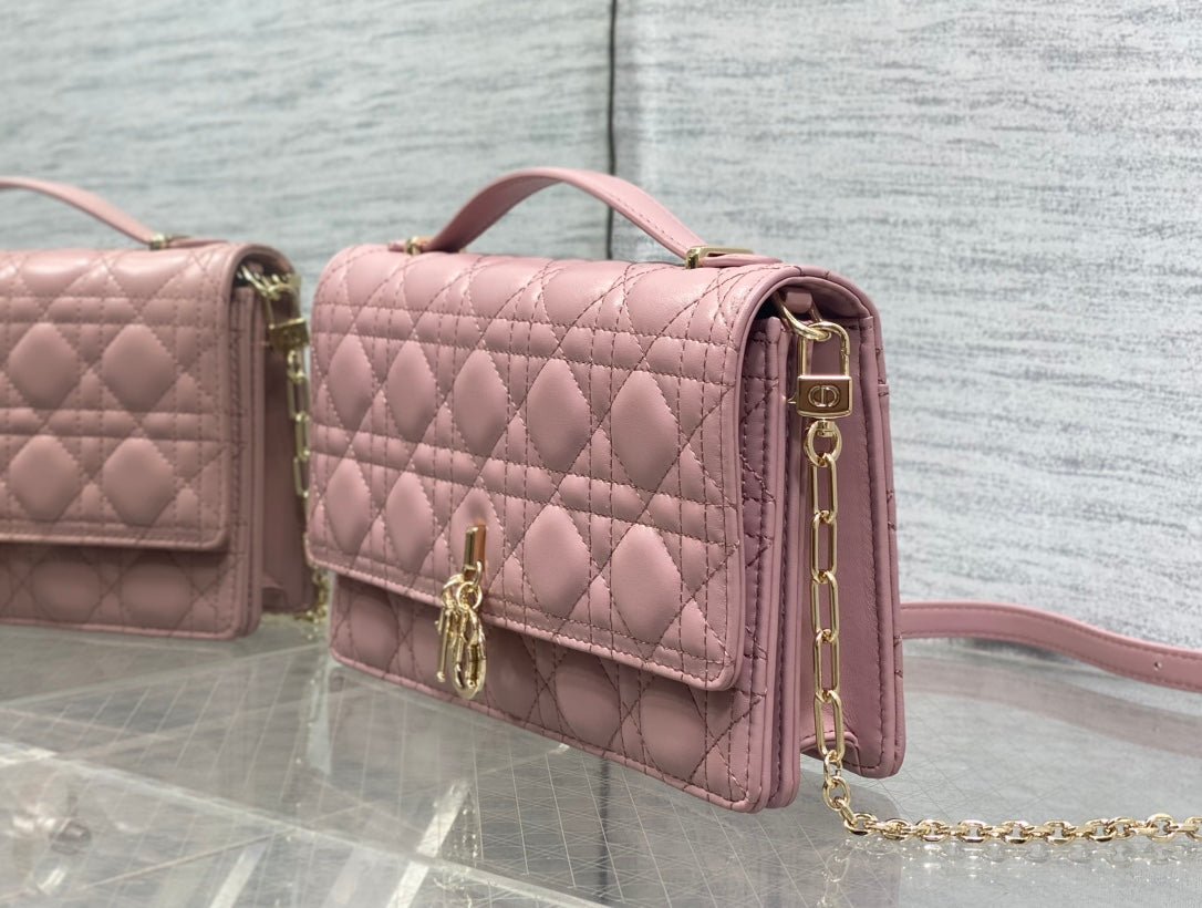 Alternative view of Dior Mini Series 24 Rose Pink Patent Calfskin Bag