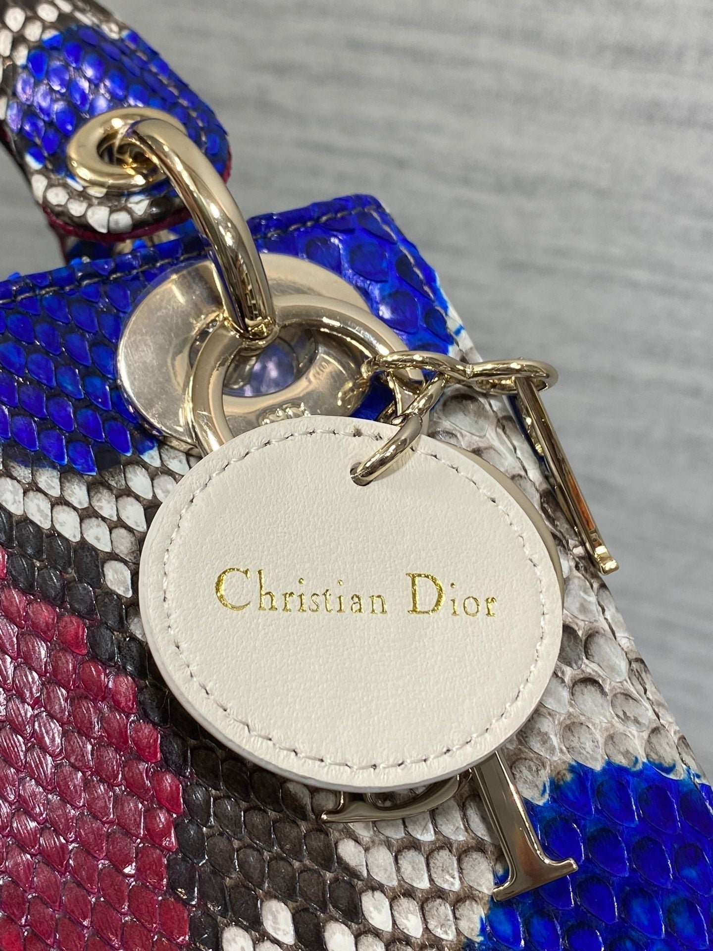 Dior Lady Series Colorful Snakeskin Lambskin Handbag - Image 5
