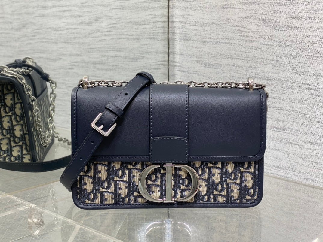 Alternative view of Dior Montaigne 25 Navy Jacquard & Lambskin Flap Bag