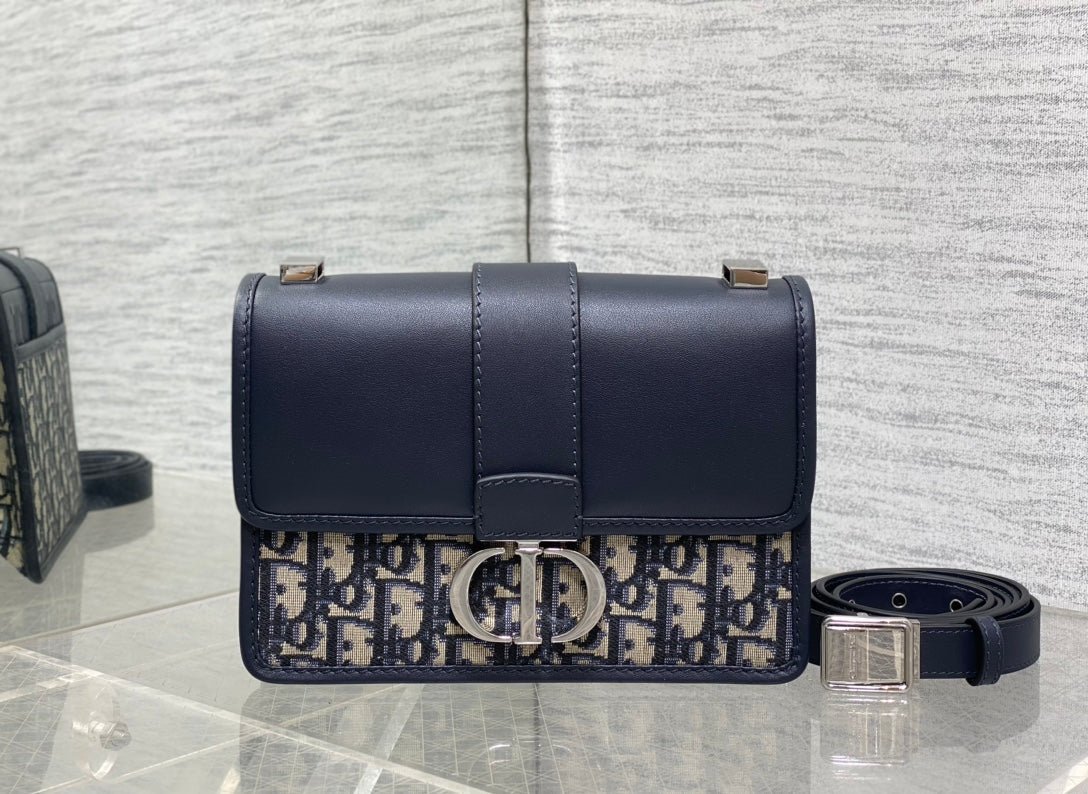 Alternative view of Dior Montaigne Series Navy Fabric & Leather Bag