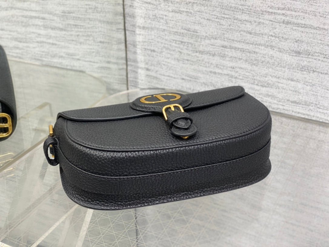 Dior Mini Bobby Flap Bag Black Grained Lambskin - Image 4