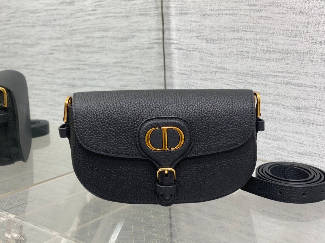 Dior Mini Bobby Flap Bag Black Grained Lambskin - Image 2