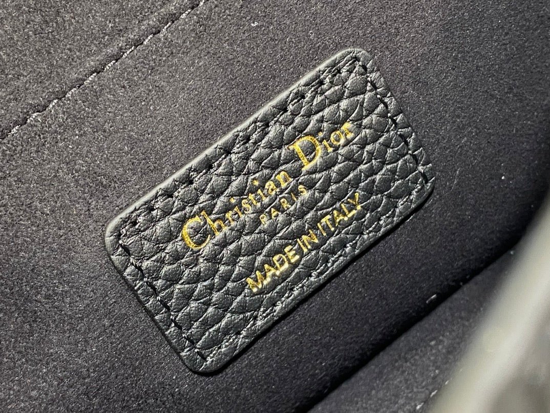 Dior Mini Bobby Flap Bag Black Grained Lambskin - Image 8