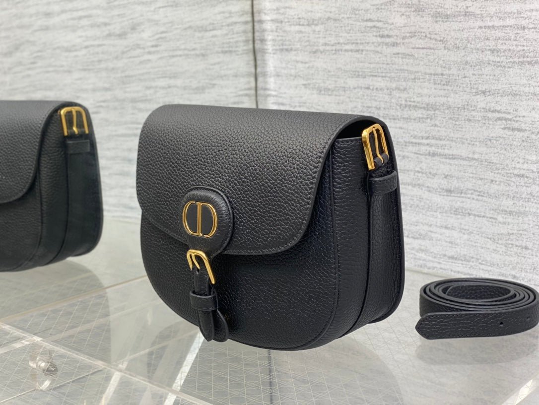 Dior Medium Bobby Flap Bag Black Grained Lambskin - Image 3