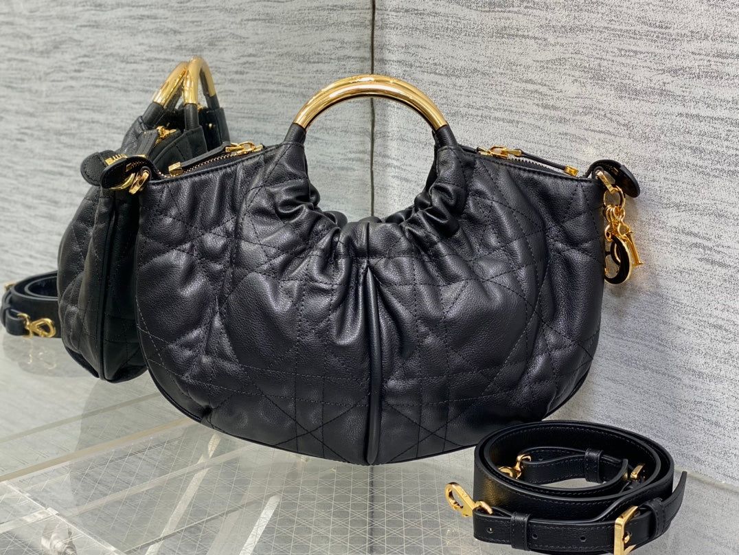 Alternative view of Dior Walk In Purse Black Lambskin Gold Hardware