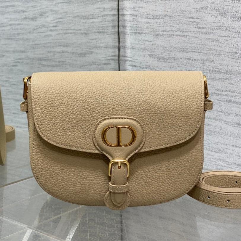 Dior Medium Bobby Bag 27 Tan Beige Lambskin