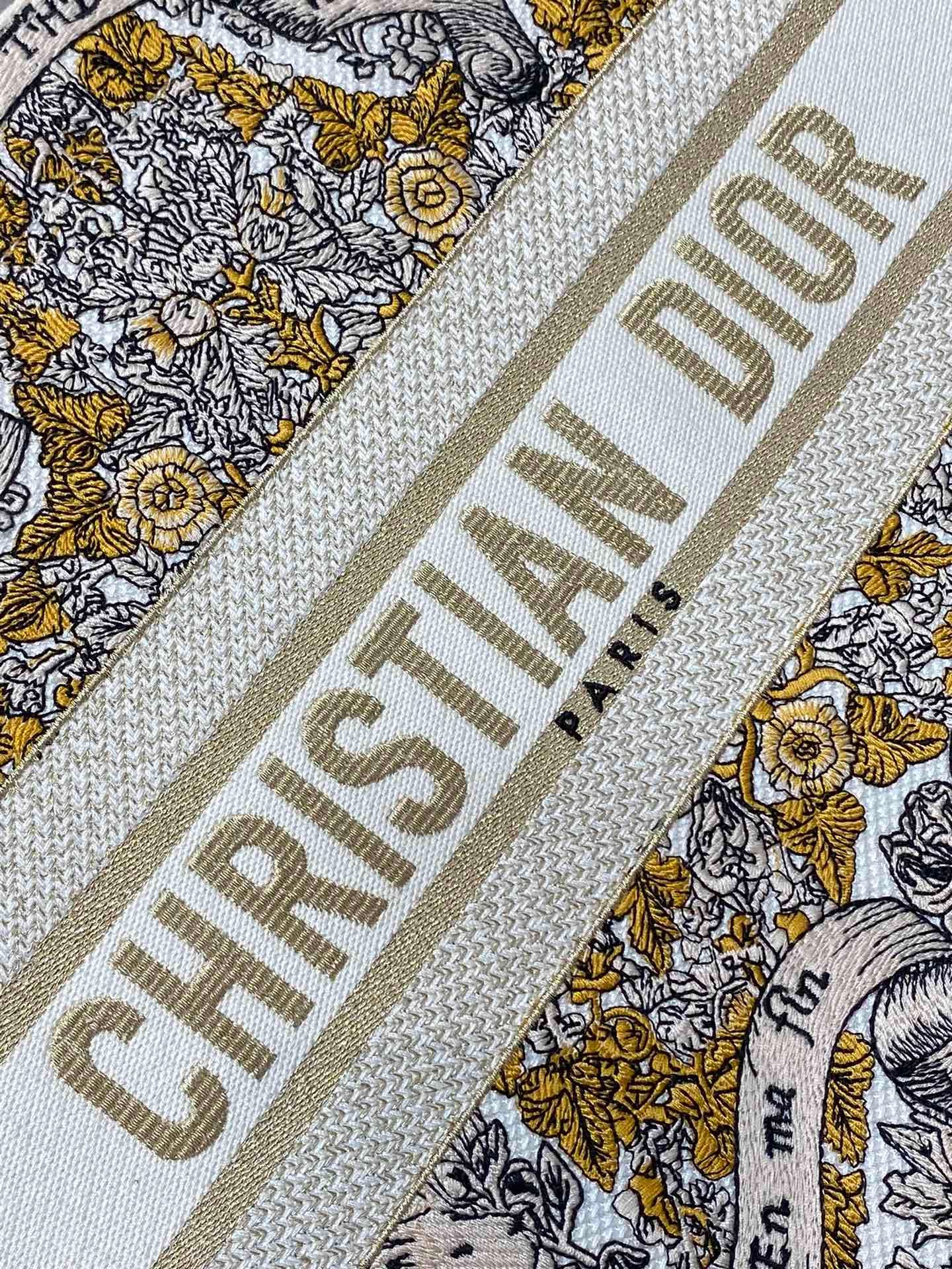 Dior Medium Book Tote 36 Vintage Print Colorful Canvas - Image 8