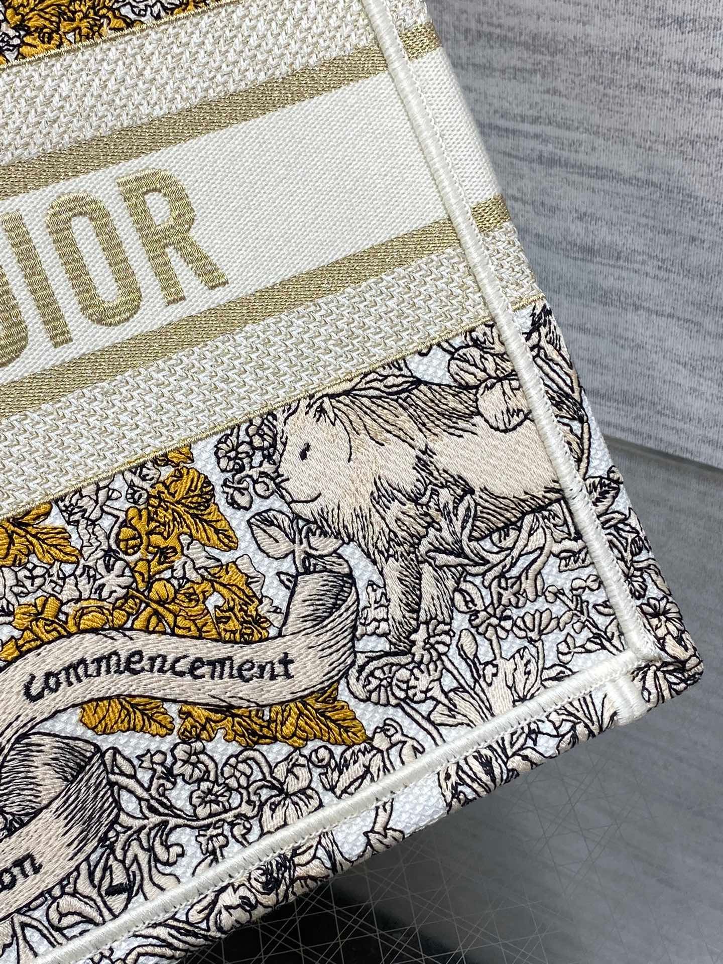 Dior Medium Book Tote 36 Vintage Print Colorful Canvas - Image 6