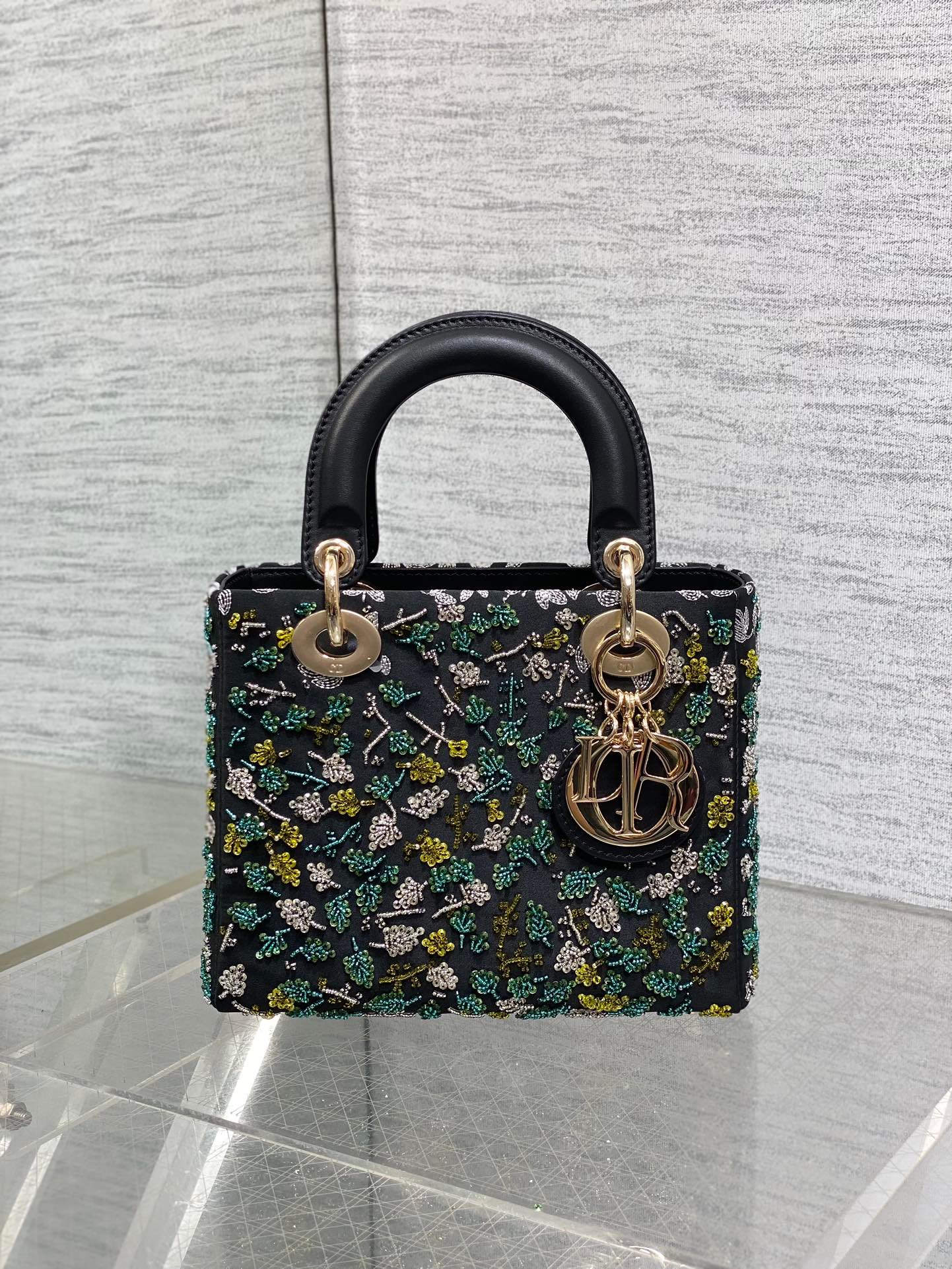 Alternative view of Dior Small Lady Black Lambskin Shooting Star Bag