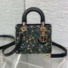 Dior Small Lady Black Lambskin Shooting Star Bag