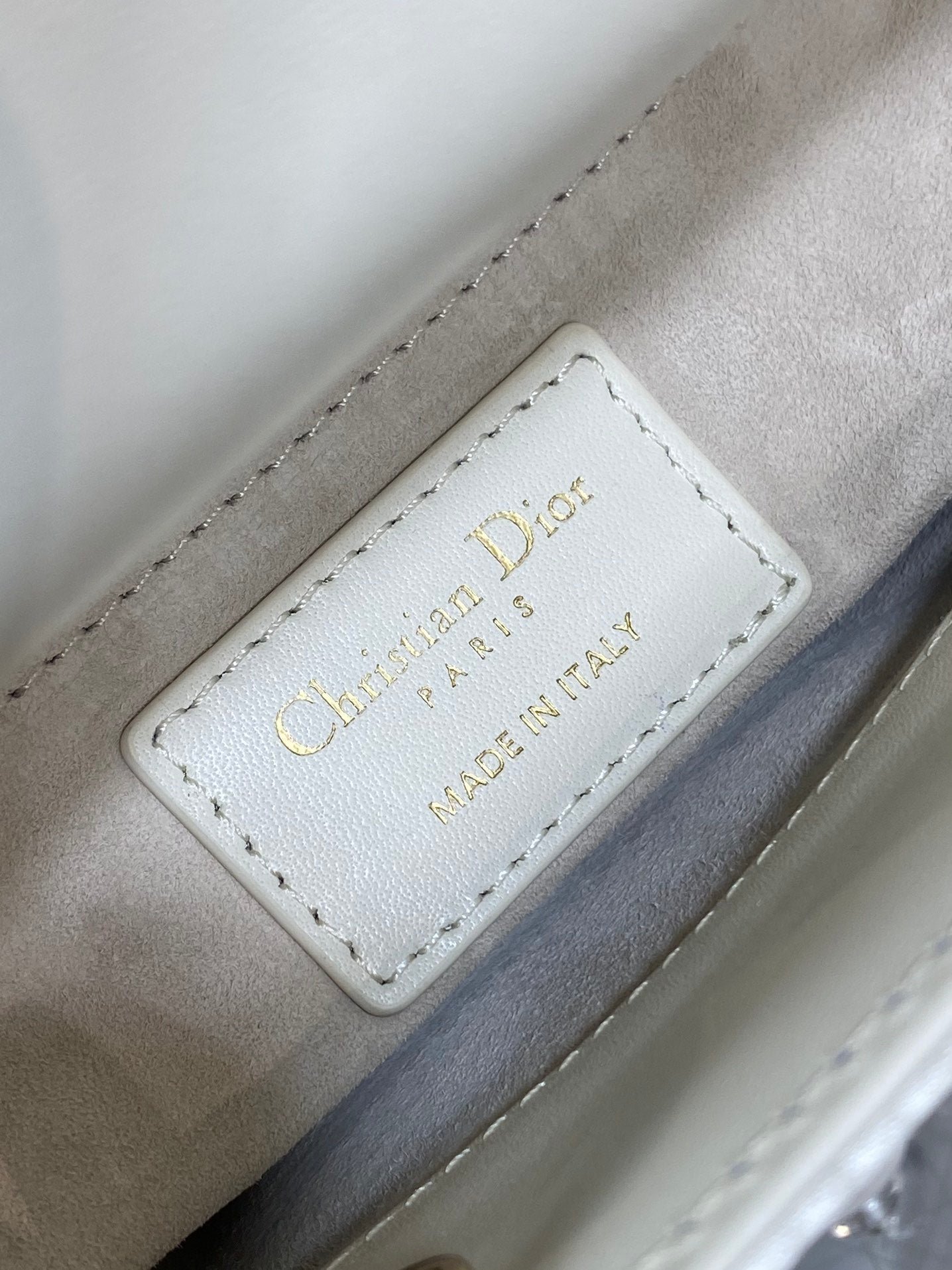 Dior Lady 17cm White Canvas With Sparkling Diamond - Image 8