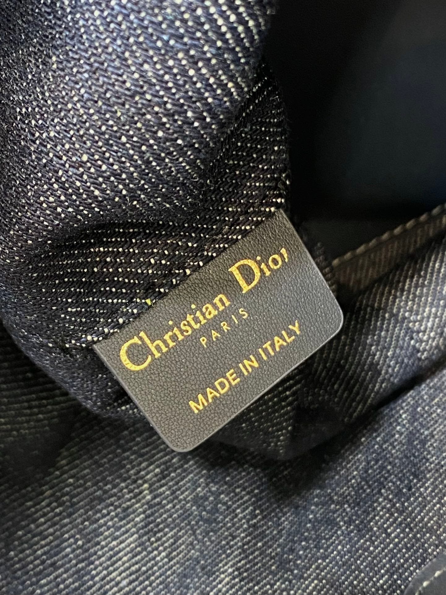 Dior Toujours Medium Blue Denim Graphic Tote - Image 5