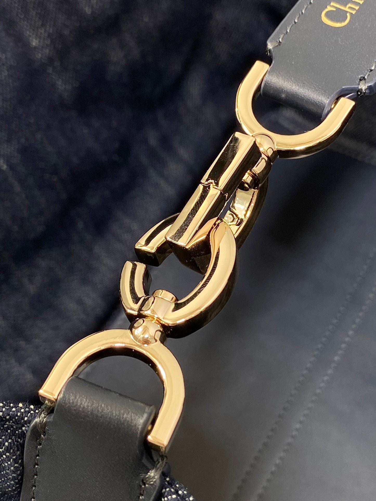 Dior Toujours Medium Blue Denim Graphic Tote - Image 4