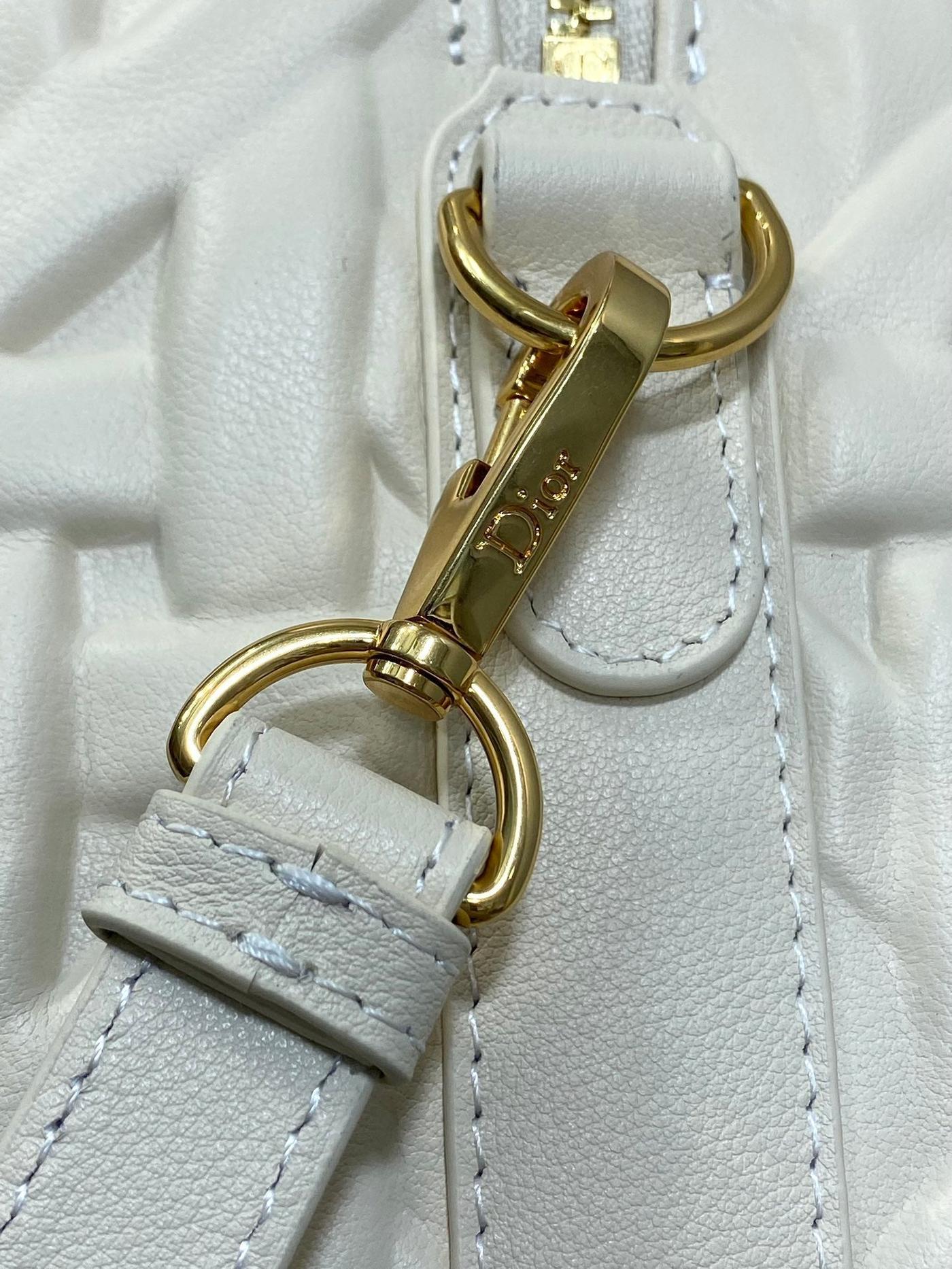 Dior Groove Large White Cream Quilted Calfskin Bag - Image 3