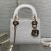 Dior Mini Lady White Snakeskin Lambskin Bag