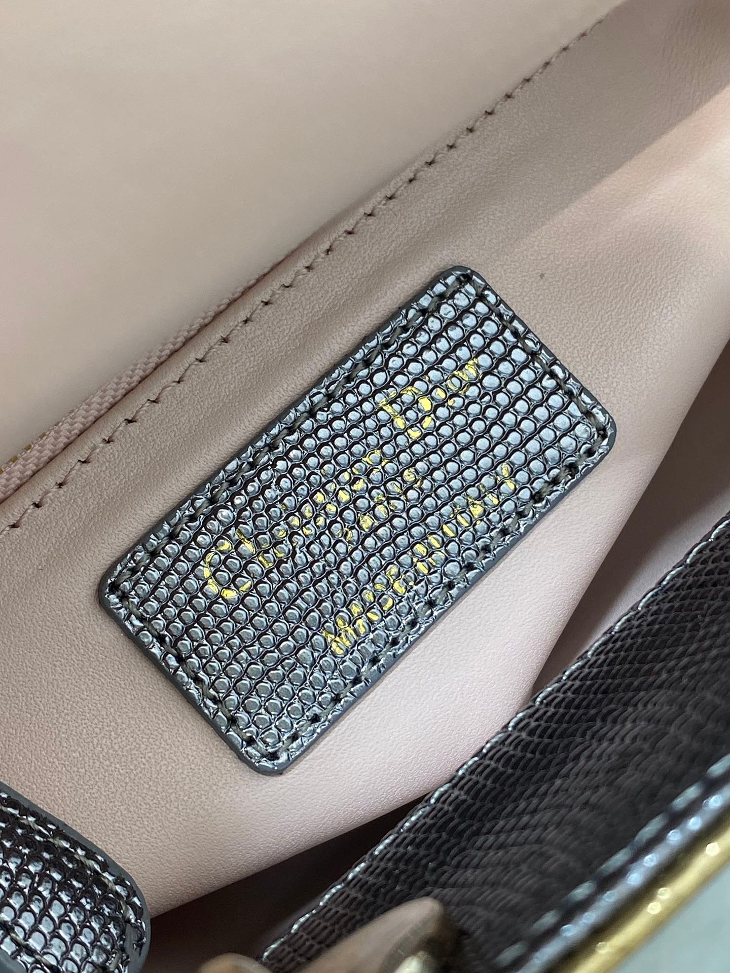 Dior Mini Lady Gold Metallic Lambskin Bag - Image 8