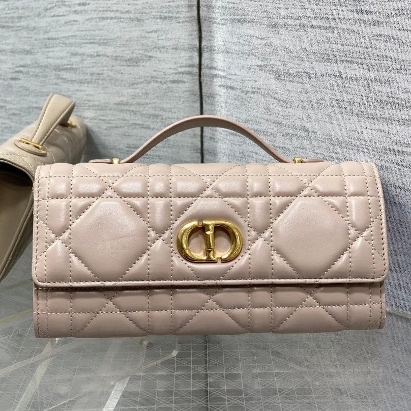 Dior Miss Caro Series Nude Pink Lambskin Quilted Bag
