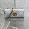 Dior Miss Caro Series Ivory Calfskin Quilted Chain Bag