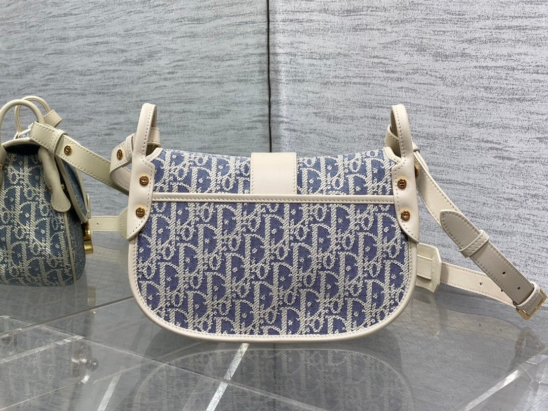 Dior Montaigne Classic Monogram Blue White Canvas - Image 4