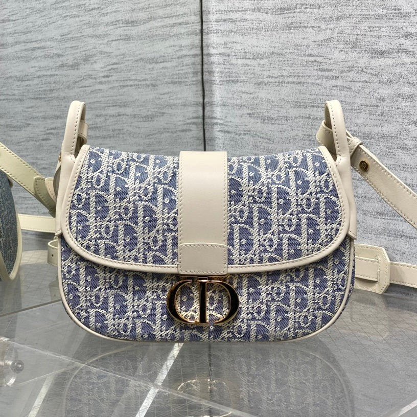 Dior Montaigne Classic Monogram Blue White Canvas