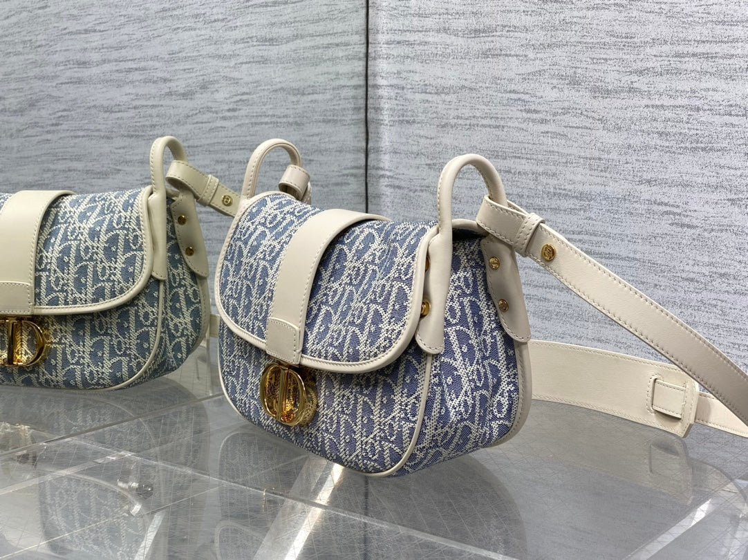Dior Montaigne Classic Monogram Blue White Canvas - Image 3