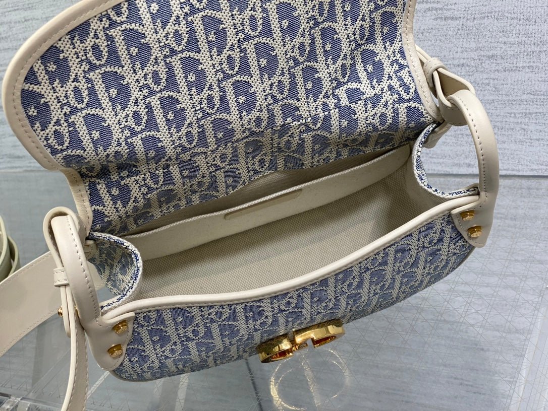 Dior Montaigne Classic Monogram Blue White Canvas - Image 9