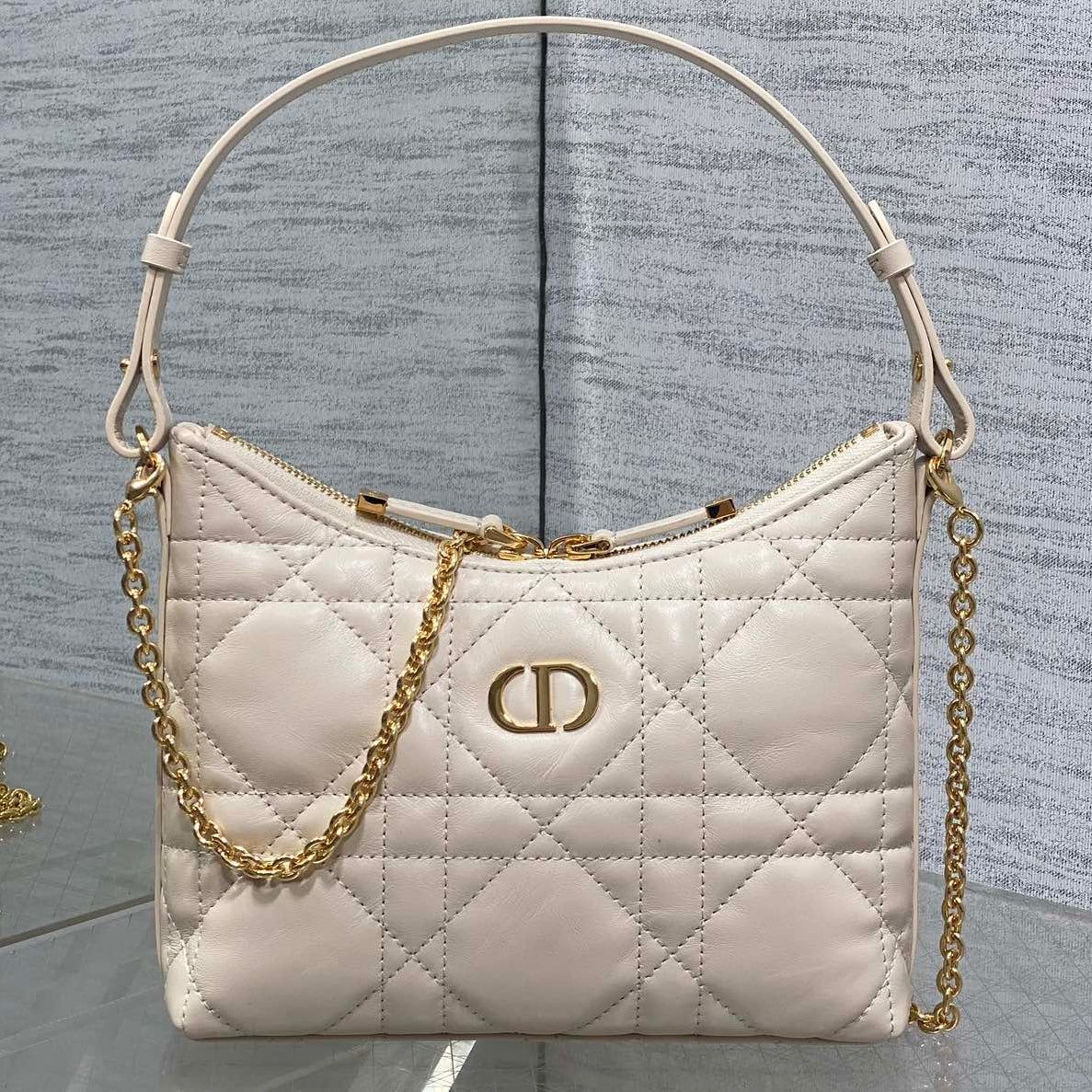 Dior Miss Caro Cream Lambskin Casual Shoulder Bag