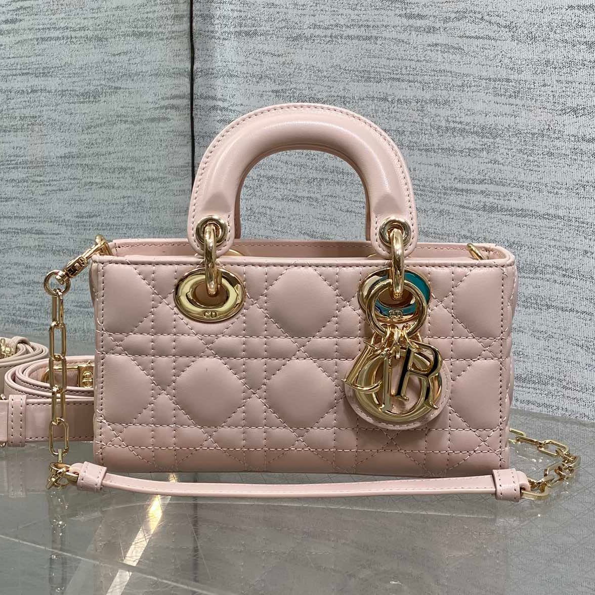 Dior Lady D-Joy Powder Pink Bag in Lambskin