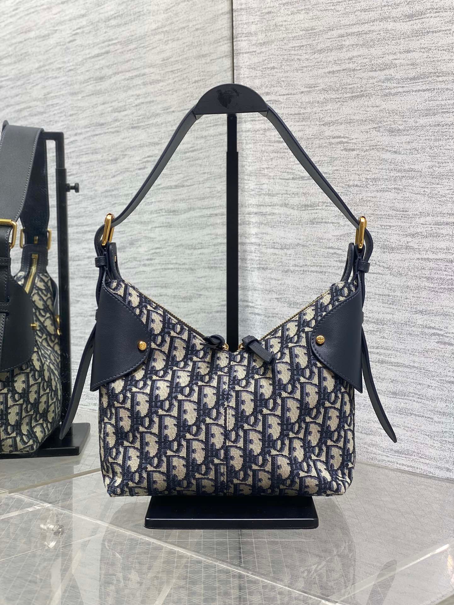 Alternative view of Dior Voyage Color-block Canvas & Leather Bag
