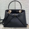 Dior Bow Series Classic Black Leather Versatile Tote Bag