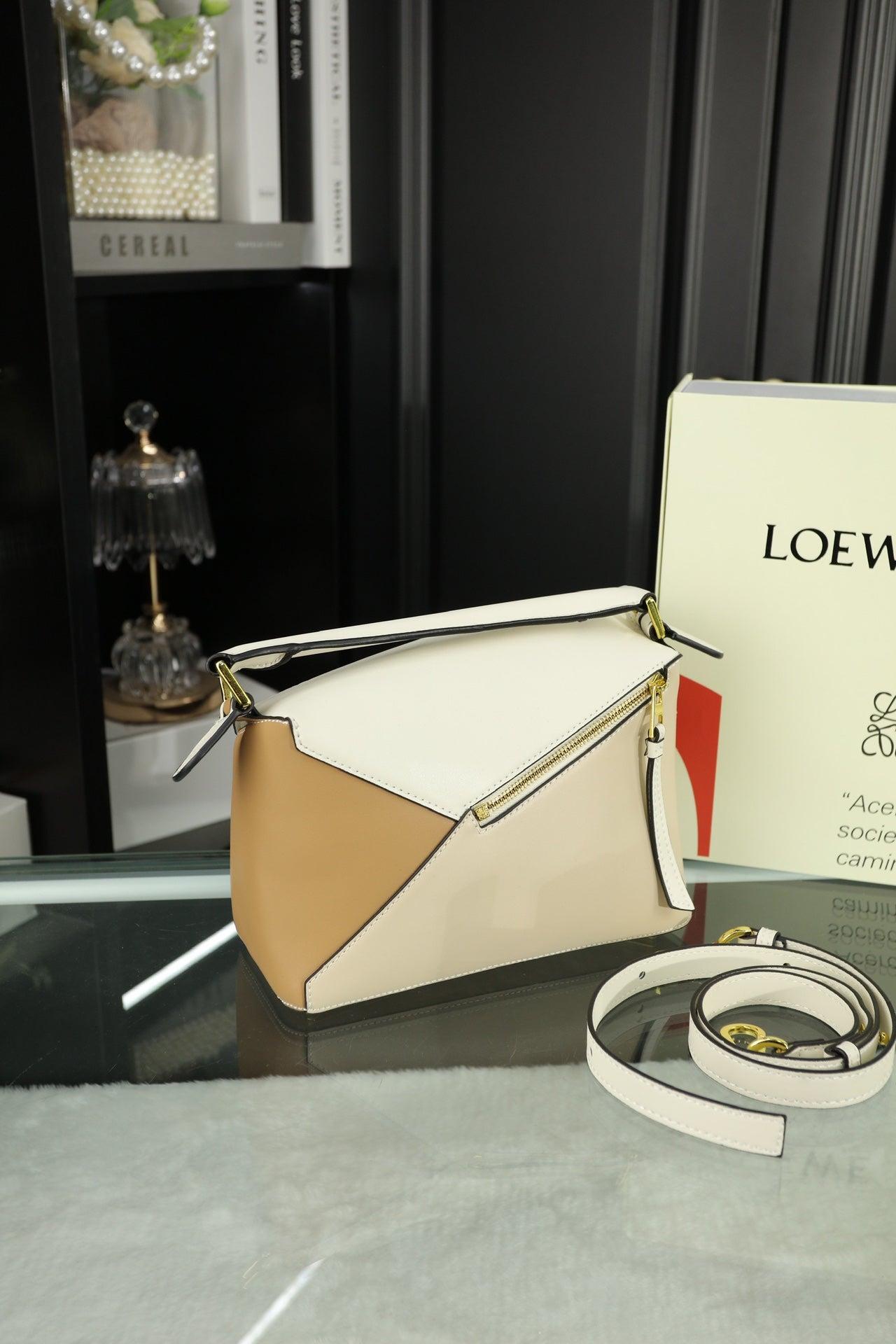 Alternative view of LOE MINI PUZZLE 23 BAG IN BEIGE CREAM MIX TAN CALFSKIN