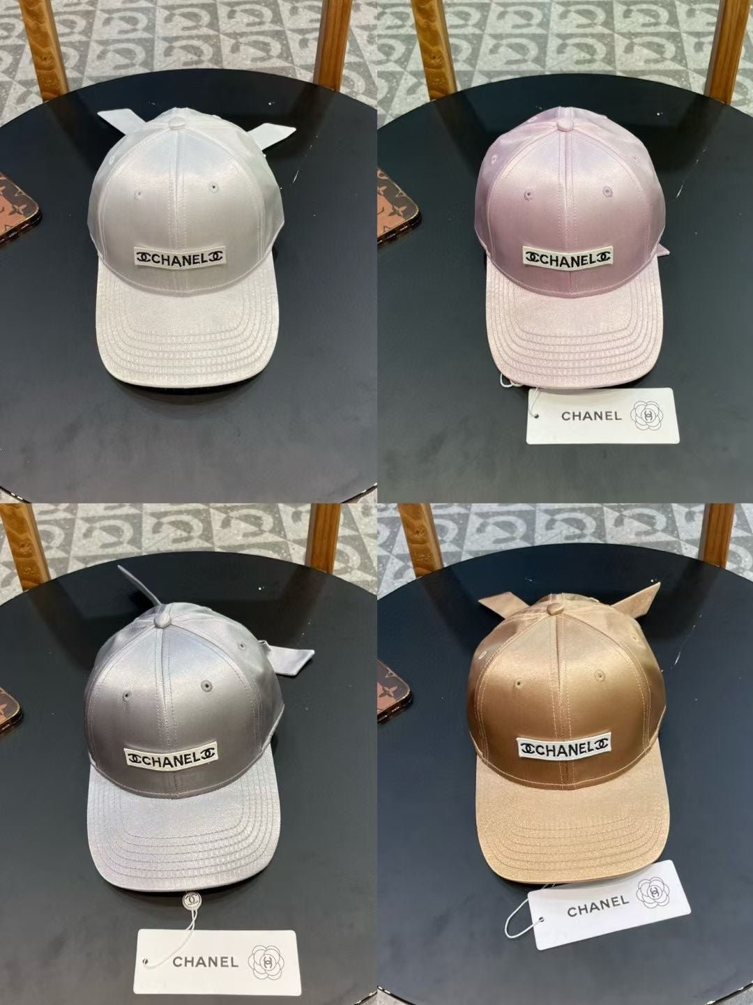BASEBALL HAT IN GOLD SILK SATIN 404866 - Image 9