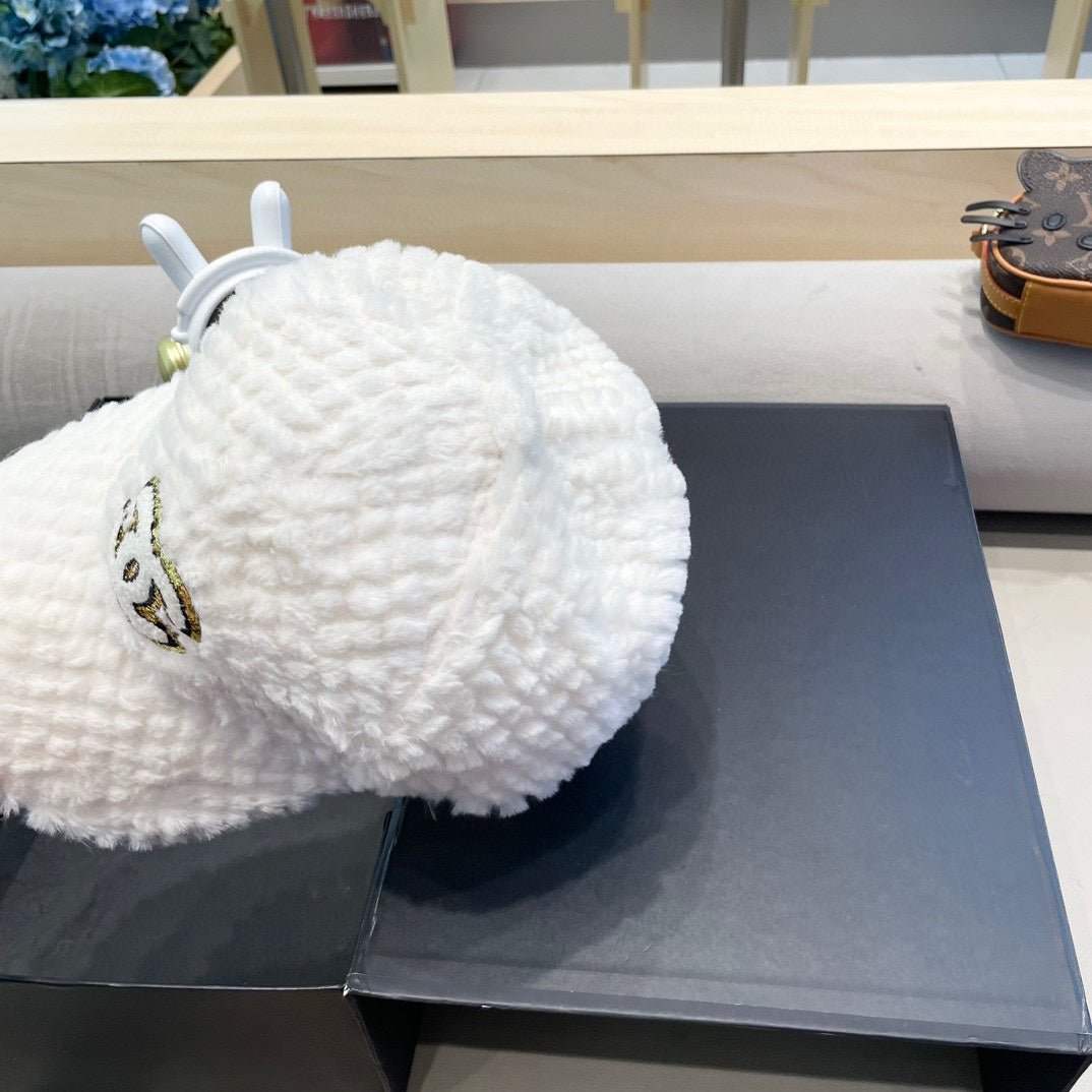 BASEBALL CAP IN WHITE FLEECE 431372 - Image 5