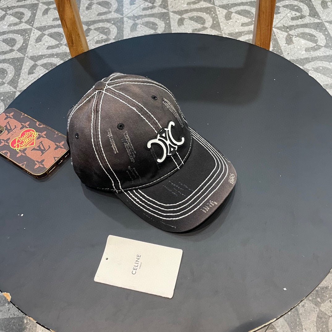 Alternative view of BASEBALL CAP MODEL 650510 IN BLACK OMBRE COTTON