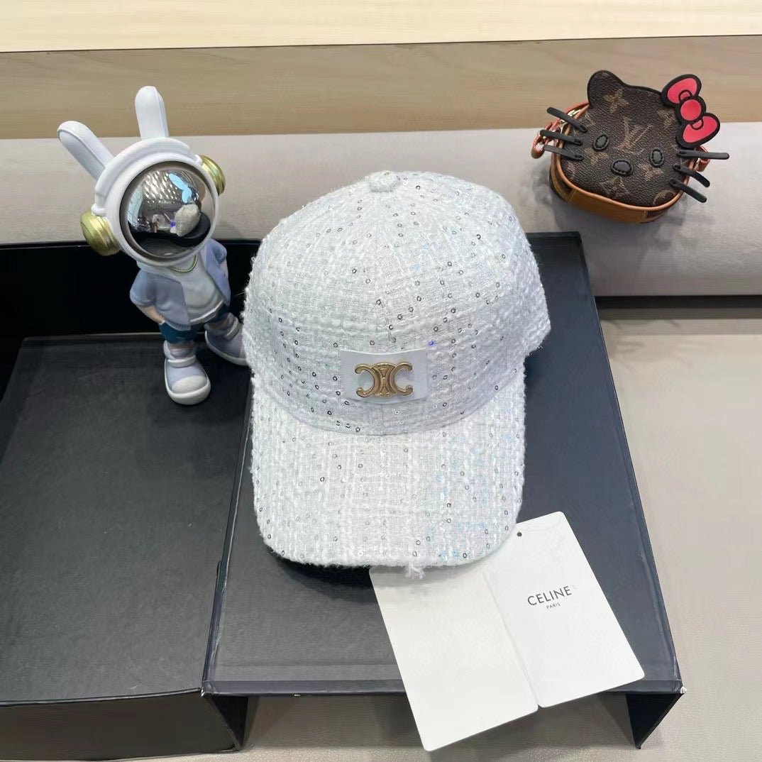 Alternative view of Celine Letter Sparkle Fabric Cap