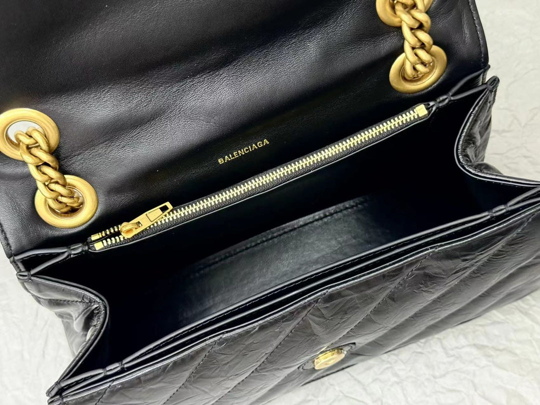 Balenciaga Crush Medium 31cm Black Calfskin - Image 4