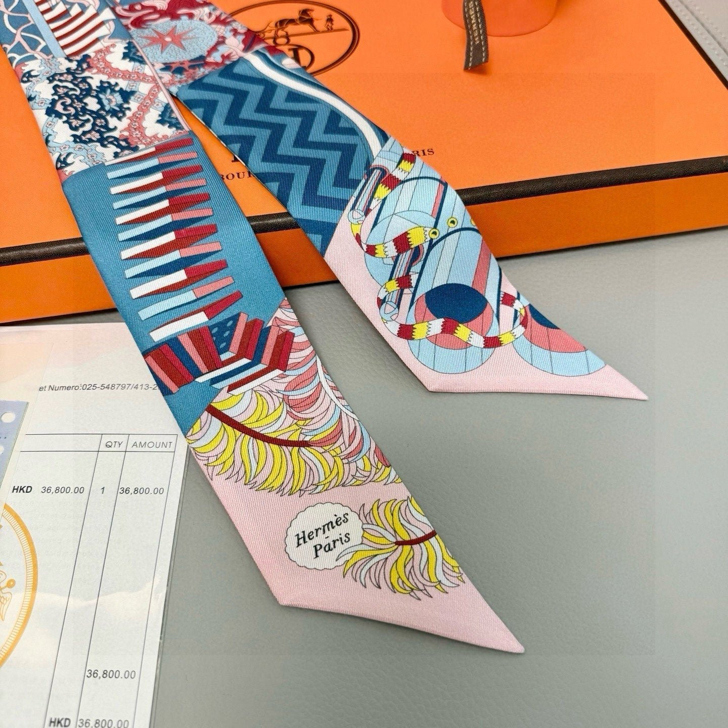 Hermès Silk Cartoon Twilly - Image 4