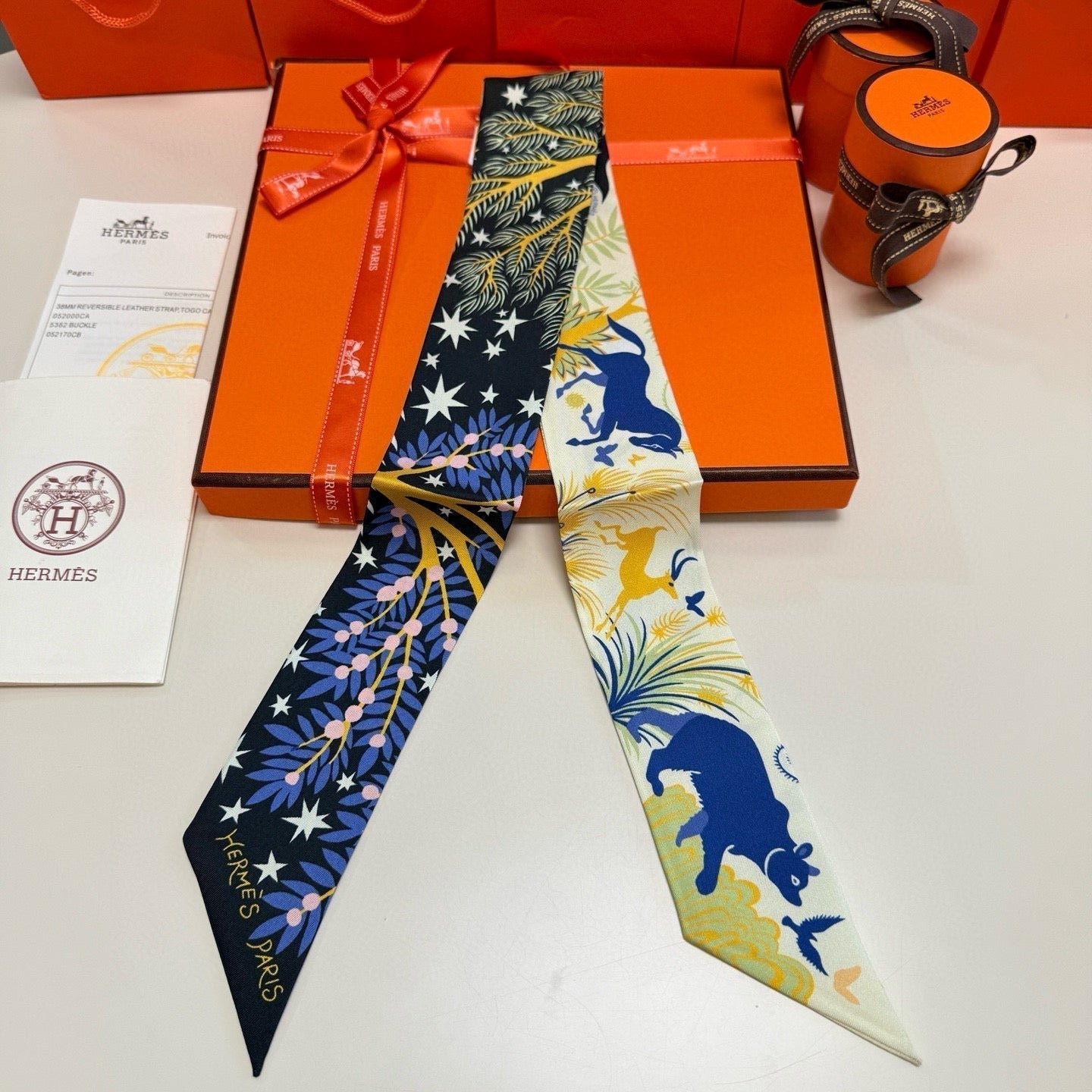 Hermès Silk Lion Print Scarf - Image 5