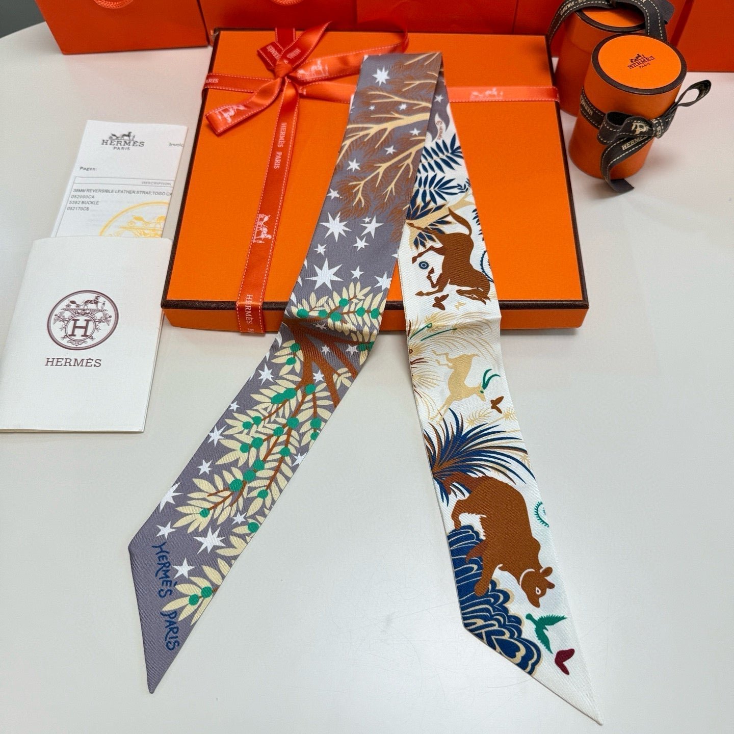 Hermès Forest Animal Silk Twilly - Image 6