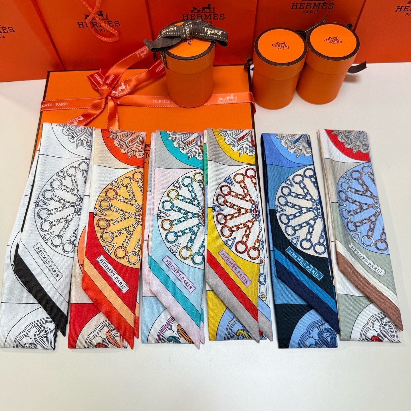 HERMES HERMES 25S SCARF 90 IN SILK 856721 - Image 12