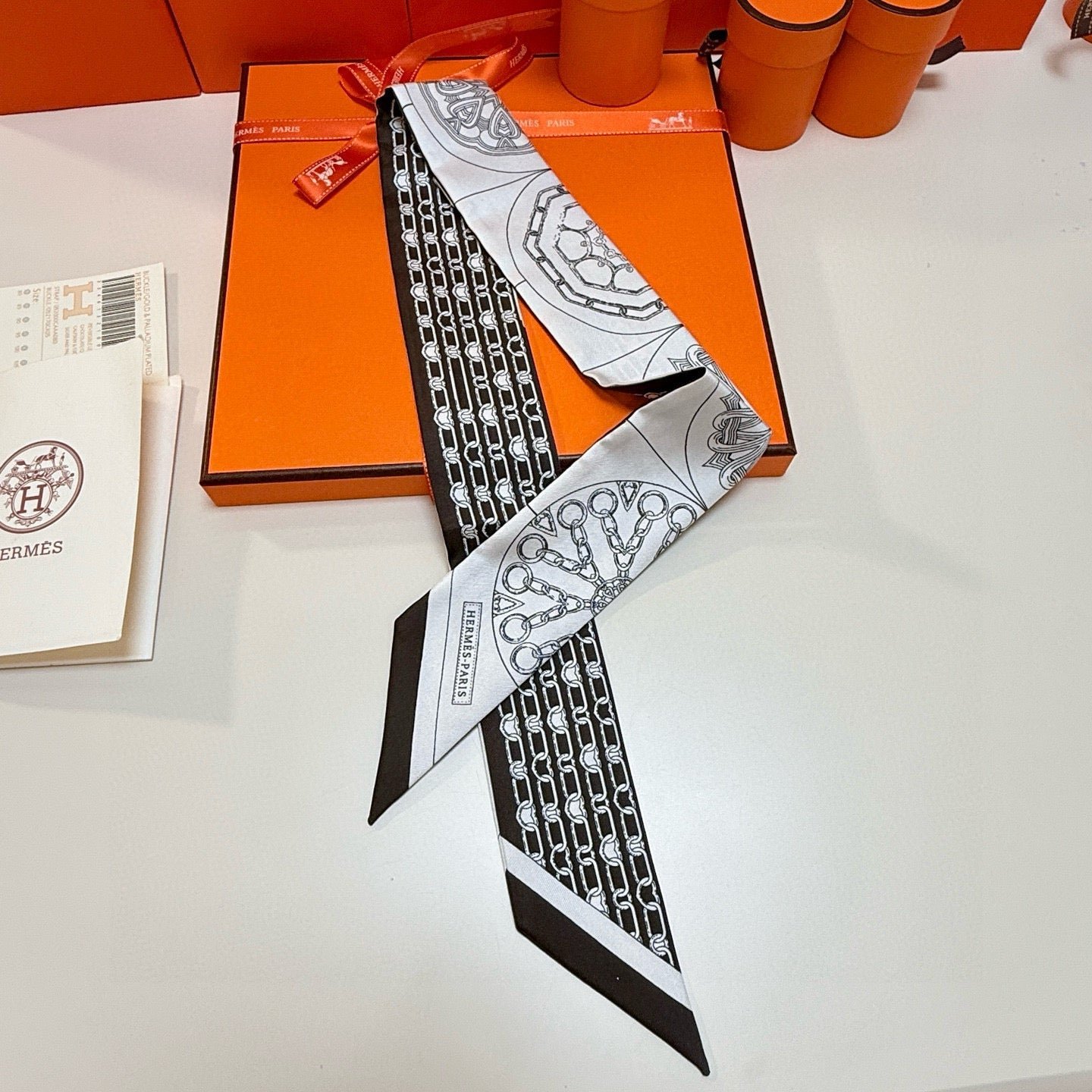 HERMES HERMES 25S SCARF 90 IN SILK 856721 - Image 6