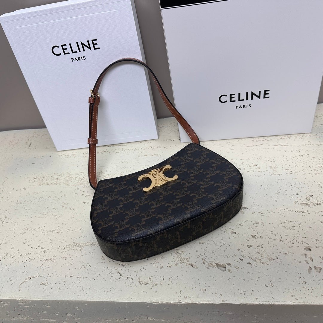 Celine Tilly 22 Black Canvas Calf Trim - Image 3